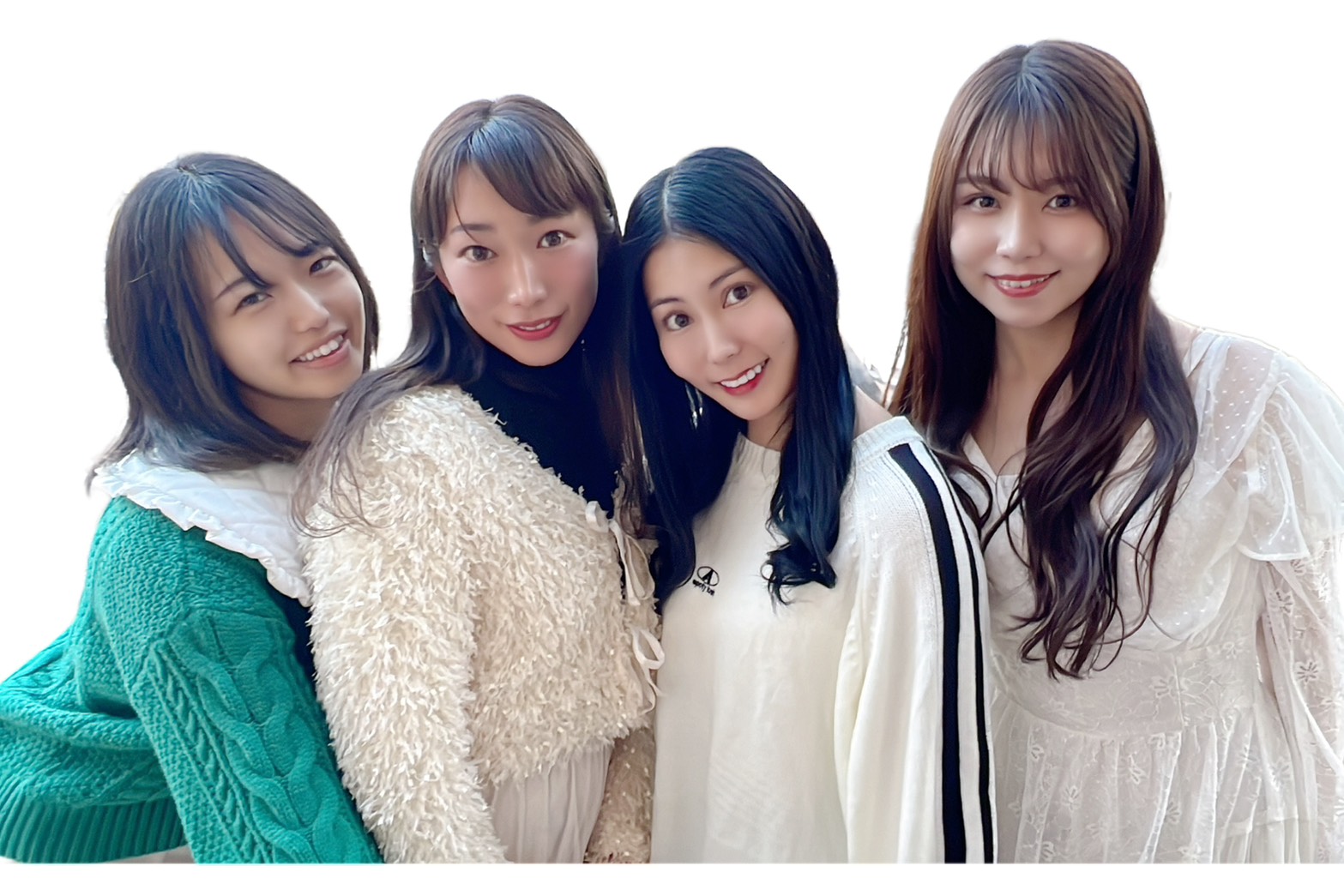 応援☆少女 白衣装集合写真
